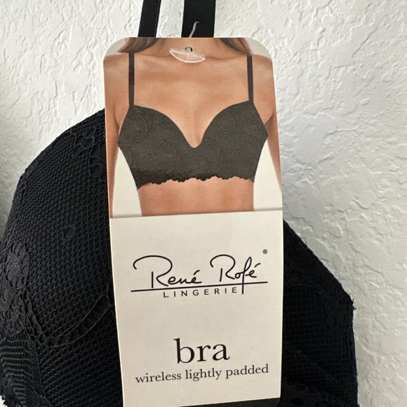 Rene Rofe Wireless Lightly Padded Bra 36C  -Black- - Picture 5 of 6